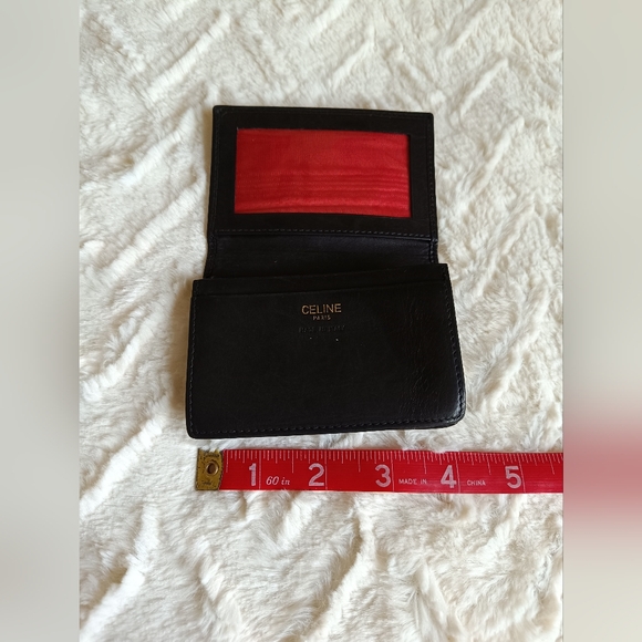 Rare Celine Card Holder/Wallet with Red Interior - Picture 5 of 15